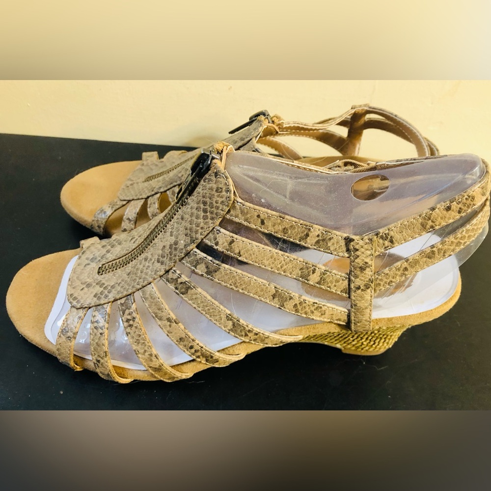Aerosoles ‘Half Dozen’ Tan Lizard Memory Foam, Size 9M NEW